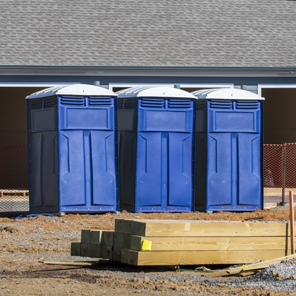 what is the expected delivery and pickup timeframe for the portable restrooms in Spade